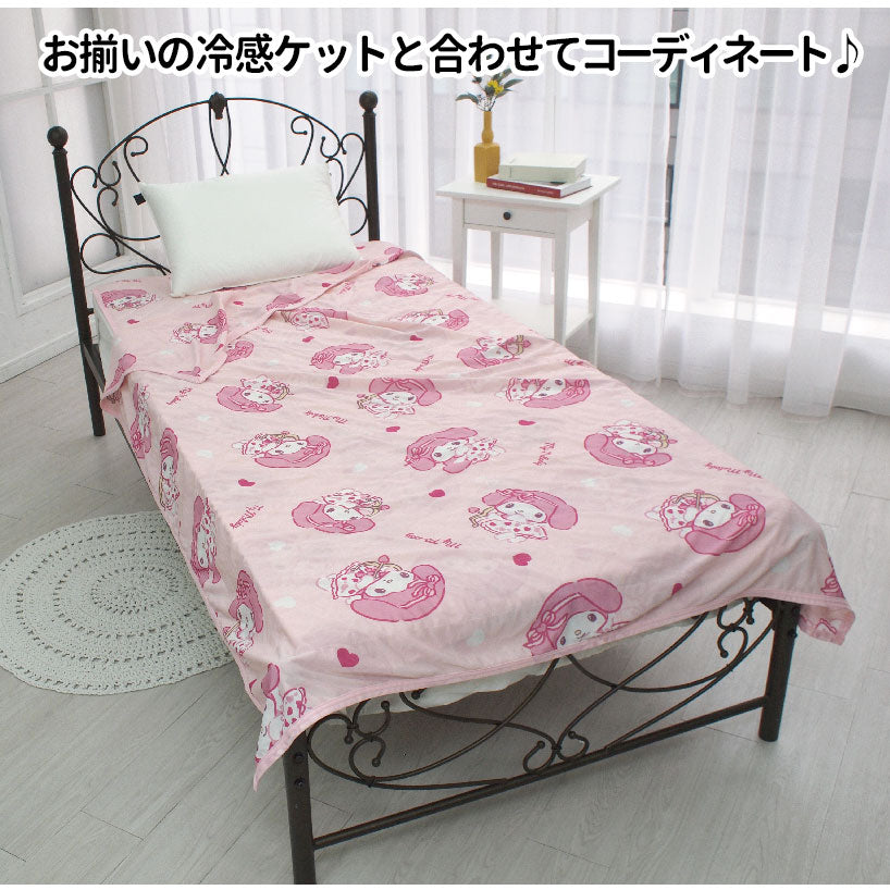 マイメロディひんやり冷感敷きパッドシーツ シングル キャラクター【Sanrio/サンリオ】(C)'23 SANRIO(L)
