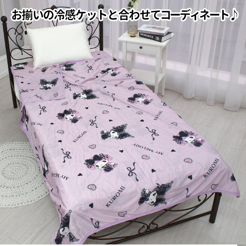 真夜中のメロクロ クロミ マイメロディ ひんやり冷感敷きパッドシーツ シングル キャラクター【Sanrio/サンリオ】(C)'23 SANRIO(L)