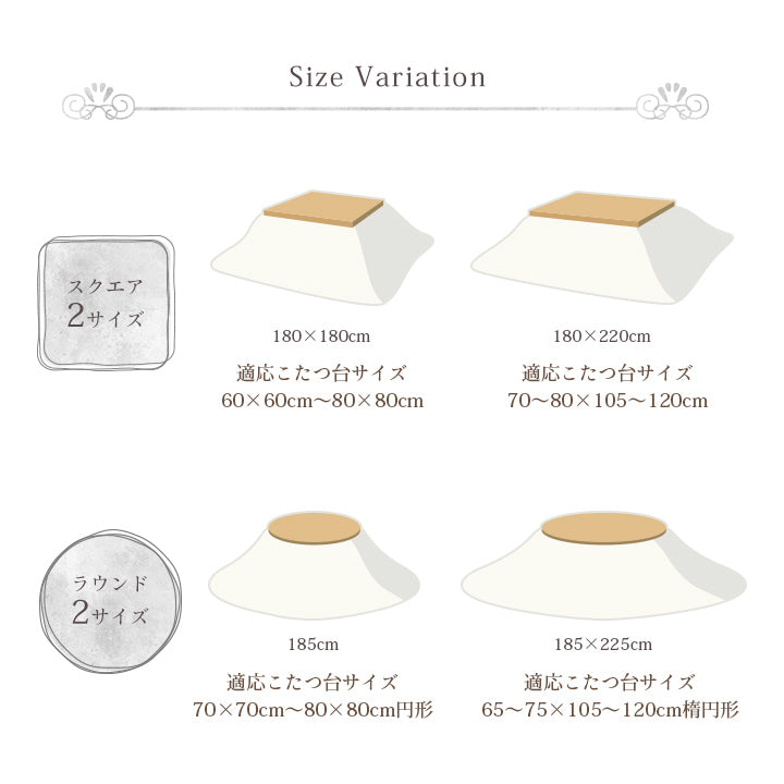 こたつ布団 円形 丸 こたつ掛布団 こたつ掛け毛布 洗える おしゃれ かわいい コタツ布団 白 フェイクファー フランネル 省エネ 韓国インテリア 海外風 新生活 北欧 姫系 ふわふわ アイボリー 約185×225cm楕円 洗える楕円薄掛こたつ布団