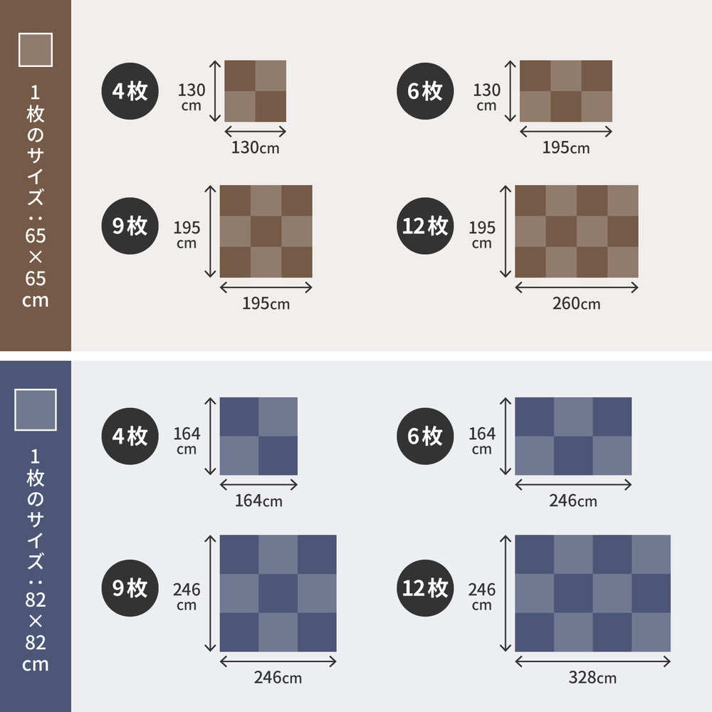 よりい草本来の香りを楽しめるい草を使用した置き畳 南風 82×82×2.5cm【12枚入】