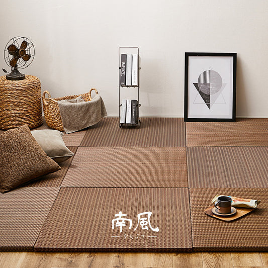 よりい草本来の香りを楽しめるい草を使用した置き畳 南風 65×65×2.5cm【単品】【6枚入】【9枚入】【12枚入】