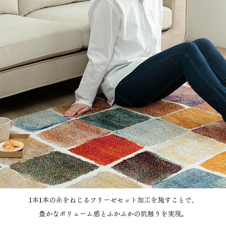 まるで絵画のようなデザインのトルコ製ウィルトン織りカーペット パレット