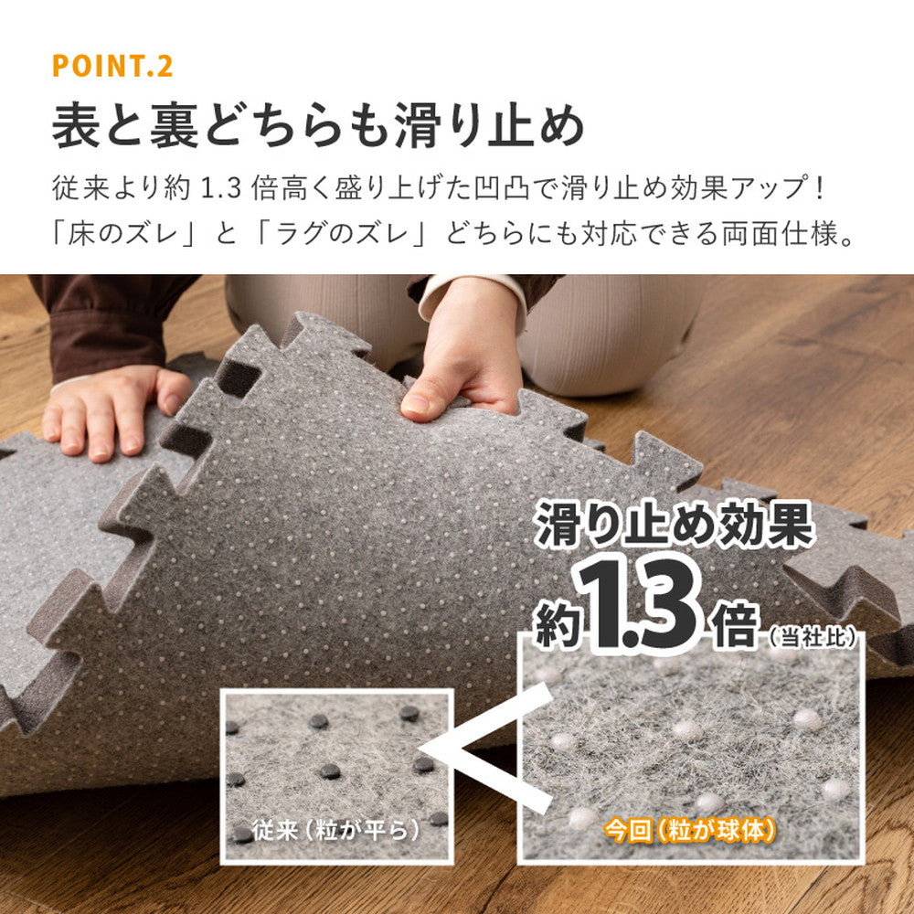 滑りにくい防音へたりにくいボリューム床暖房 ホットカーペット ジョイントアンダーラグ