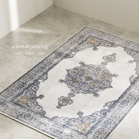 洗えるソフトタッチのデザイン転写プリントラグ レーナ・ハーマル・オッタ