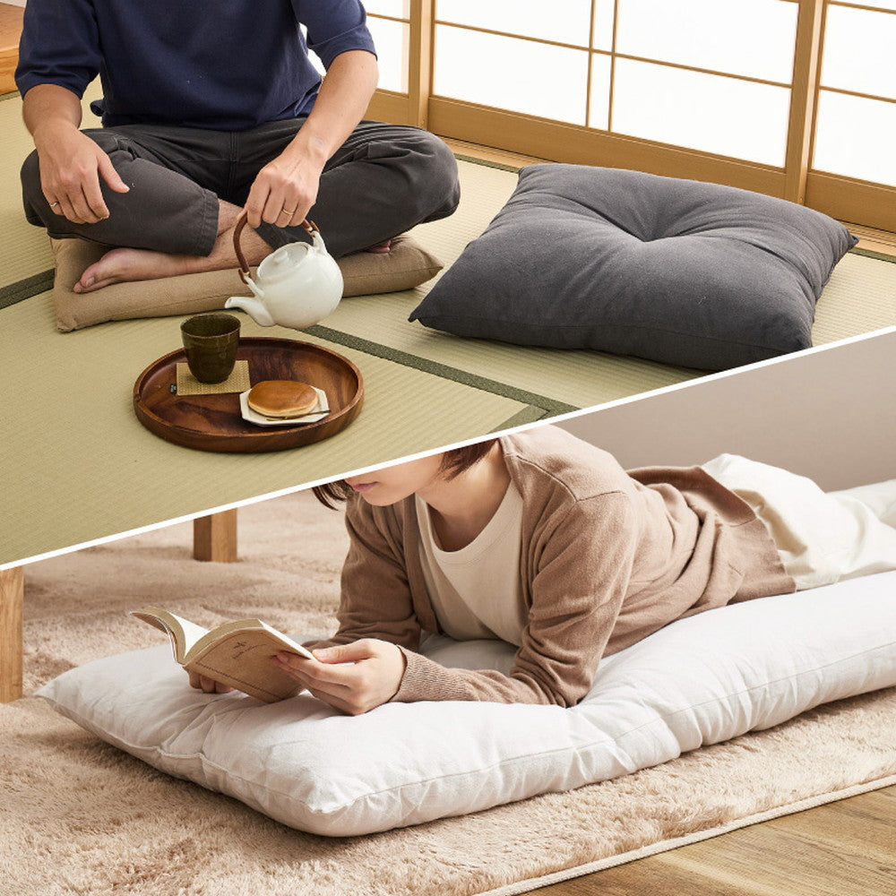 ボリュームたっぷりふっくら和長座布団 約60×120cm