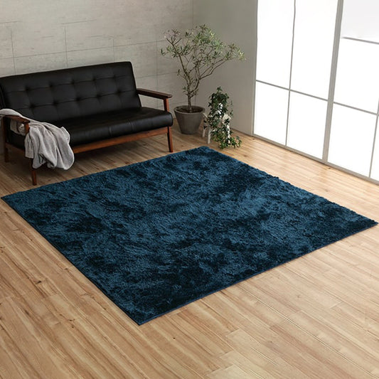 ふわふわ、さらさらタッチのマイクロファイバー!丸洗いできるシャギーラグ ルフォン