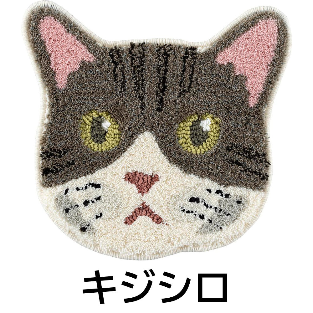 可愛らしい洗える和猫チェアパット 38×38cm
