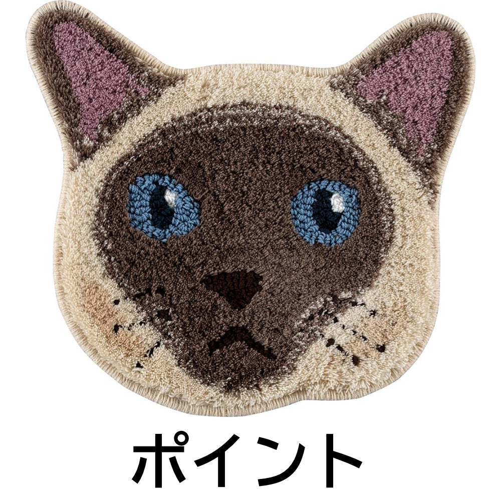 可愛らしい洗える和猫チェアパット 38×38cm