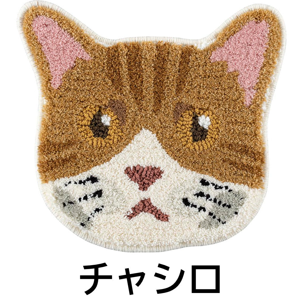可愛らしい洗える和猫チェアパット 38×38cm