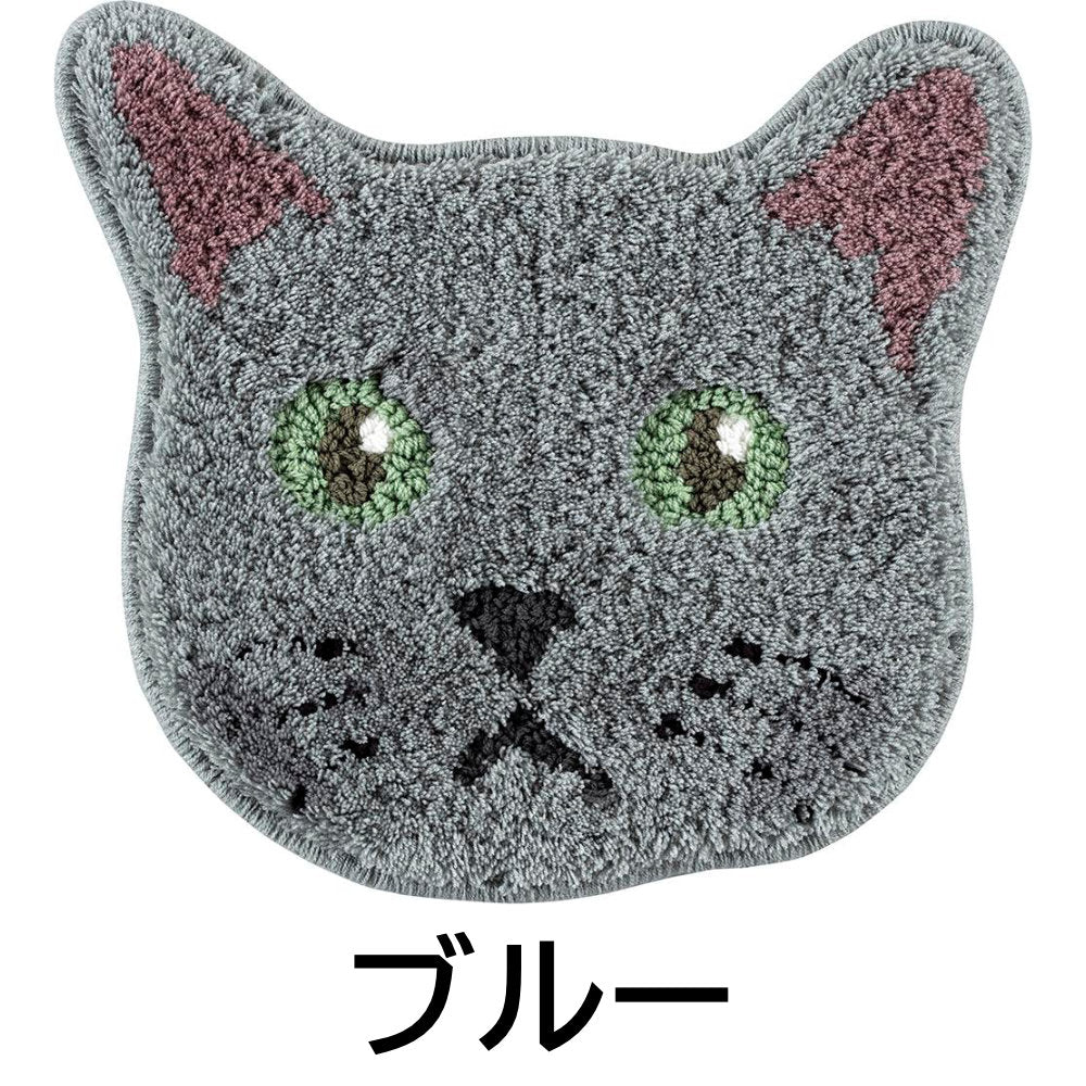 可愛らしい洗える和猫チェアパット 38×38cm