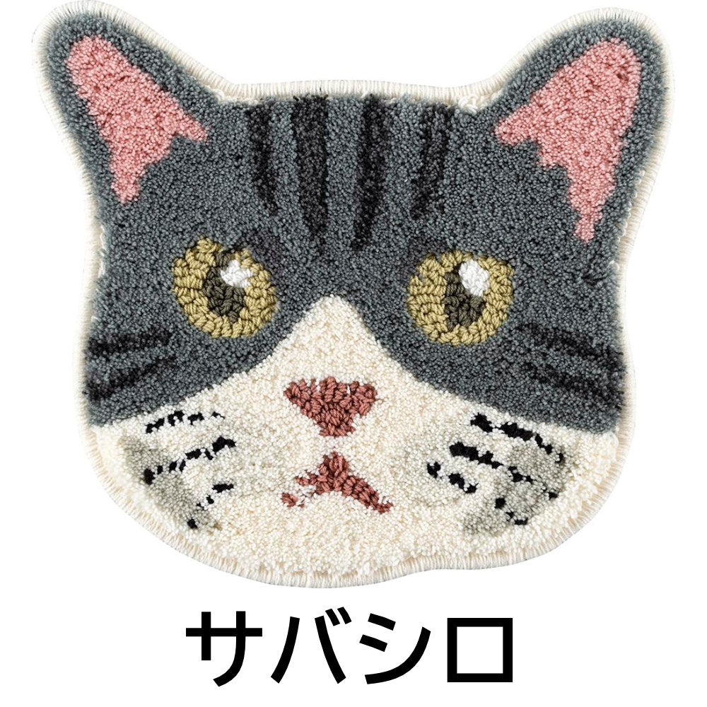 可愛らしい洗える和猫チェアパット 38×38cm