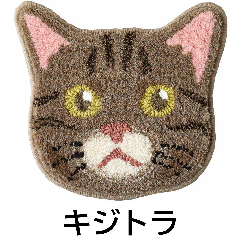 可愛らしい洗える和猫チェアパット 38×38cm