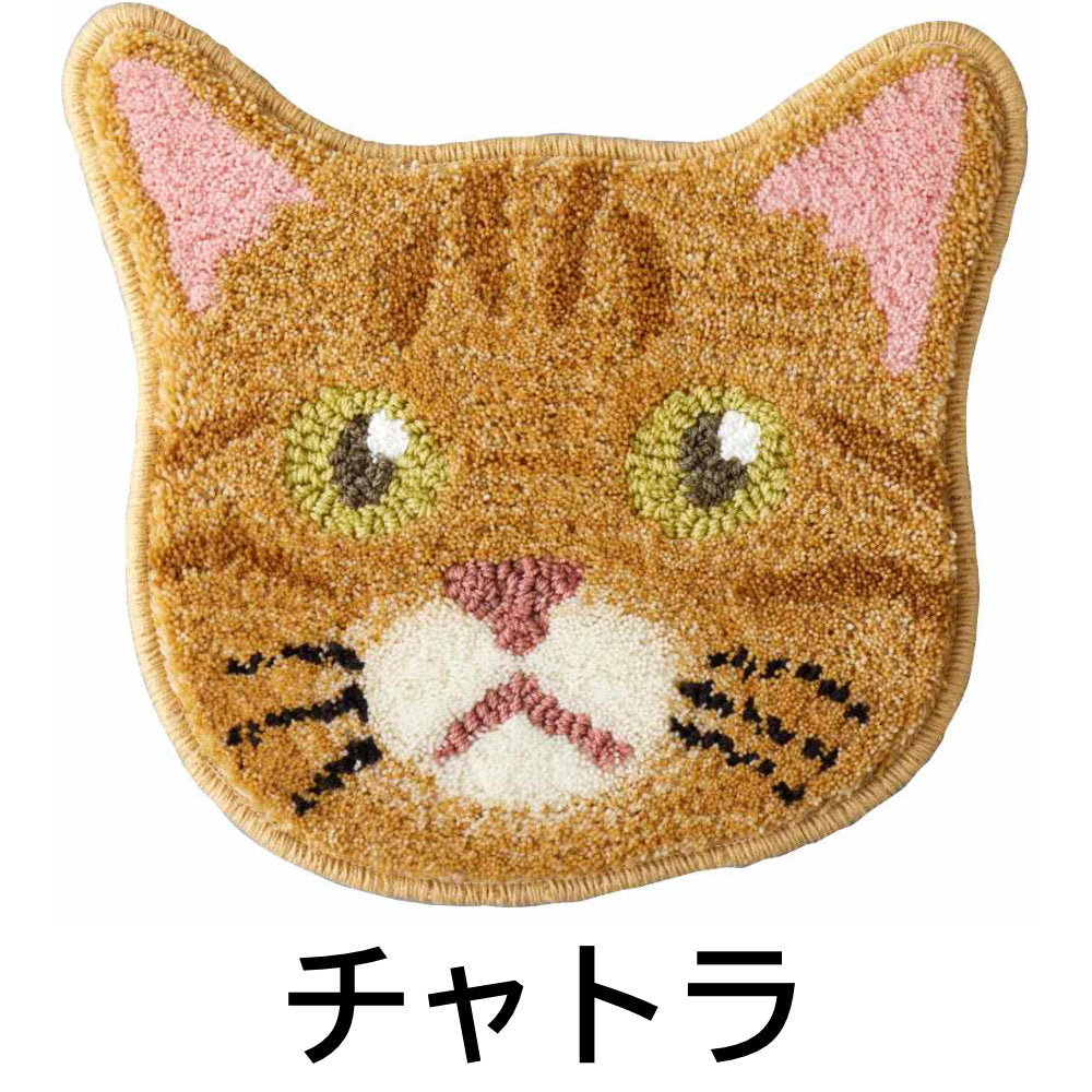 可愛らしい洗える和猫チェアパット 38×38cm