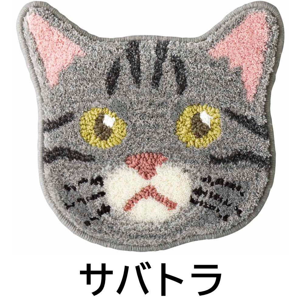 可愛らしい洗える和猫チェアパット 38×38cm