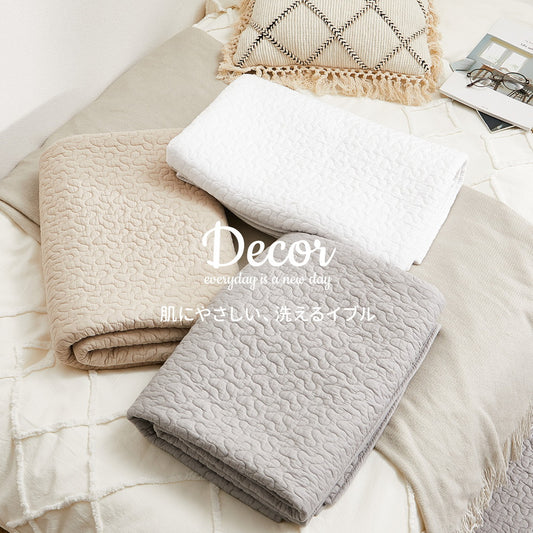 【イブル】韓国インテリア キルティング ナチュラルカラー コットン100% 洗える ラグマット 滑り止め