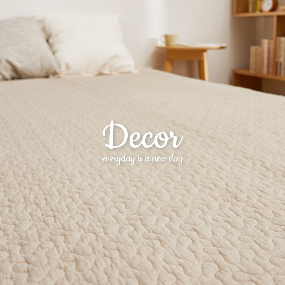 コットン100%の洗えるイブル 敷きパッド デコ シングル 約100×205cm