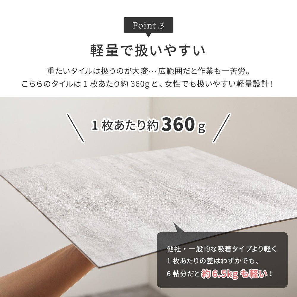 置くだけの簡単リフォーム 貼ってはがせる ストーン調フロアタイル 120枚組 6畳分