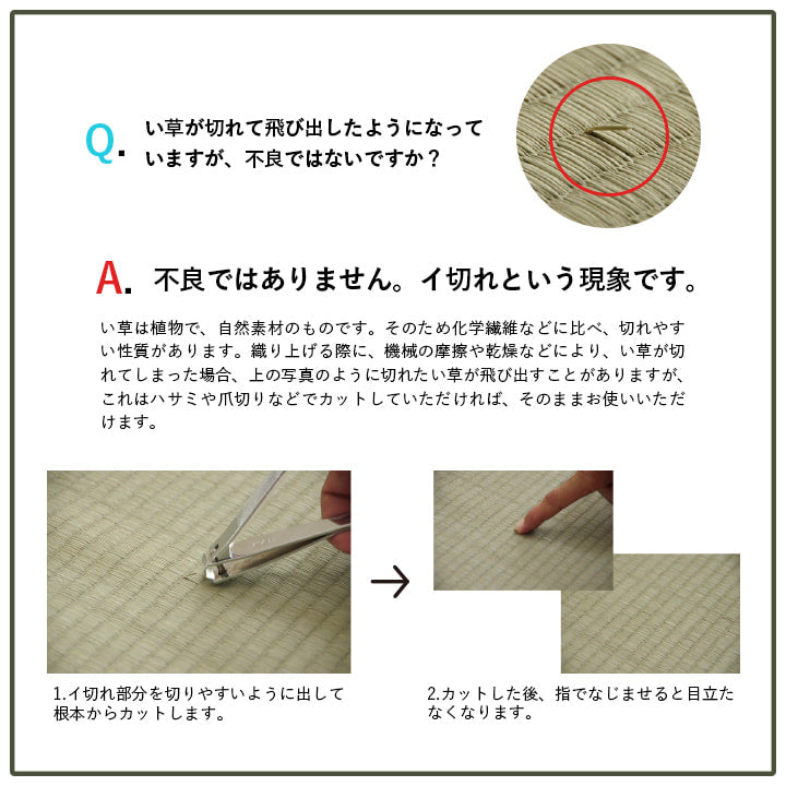 ウレタン入りで座り心地抜群のい草花ござカーペット FXダイヤ