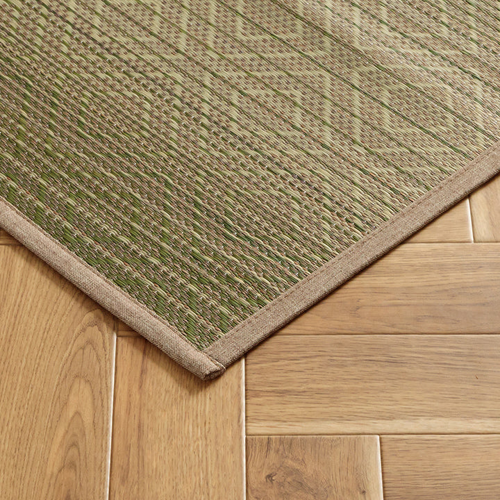 夏涼しい!さわやかなカラーリングとグラデーションが涼しげない草ラグ カーペット「NSナセル」 120×180cm 180×180cm 180×240cm