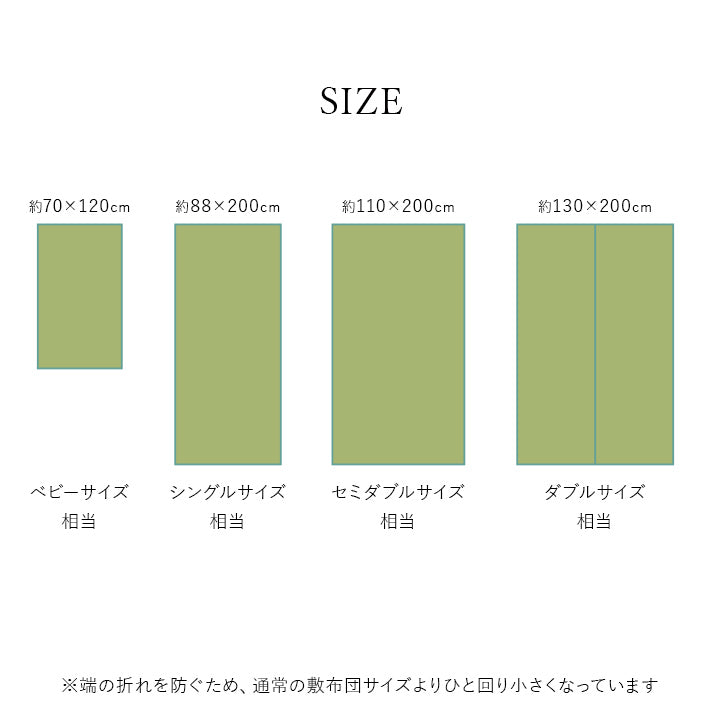 汗を吸収してサラリと過ごせる快眠い草シーツ 日本製 いやし