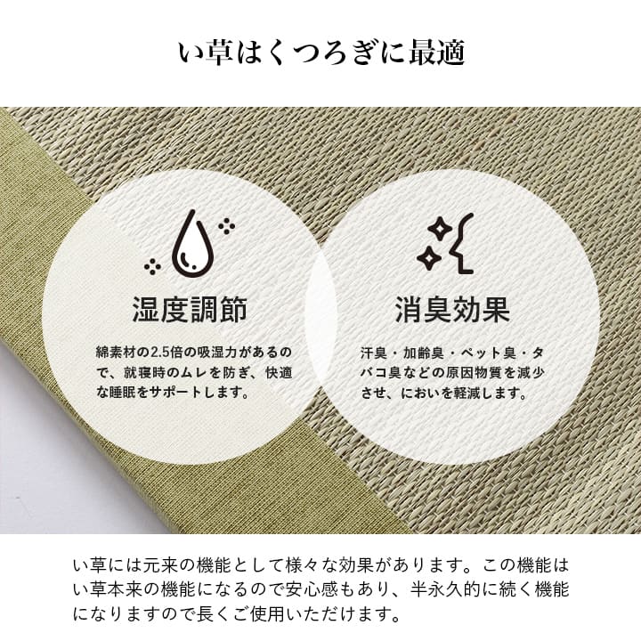 大切な方へのプレゼントに最適なシンプルない草ごろ寝マット 日本製 すずか