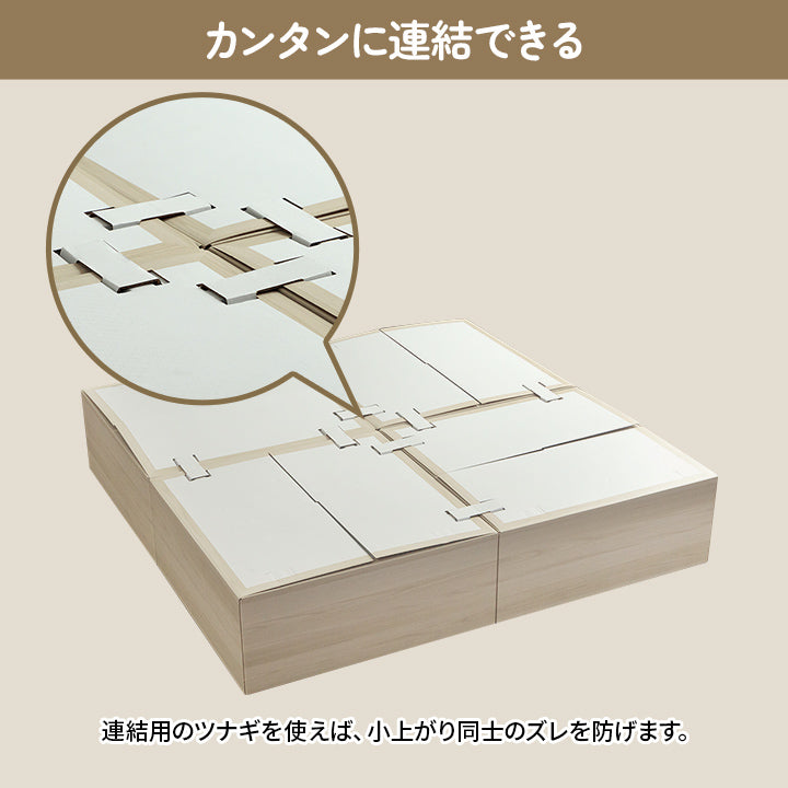 なつかしい畳の香りと肌ざわりを手軽に楽しめる小上がり段ボール一式1P置き畳