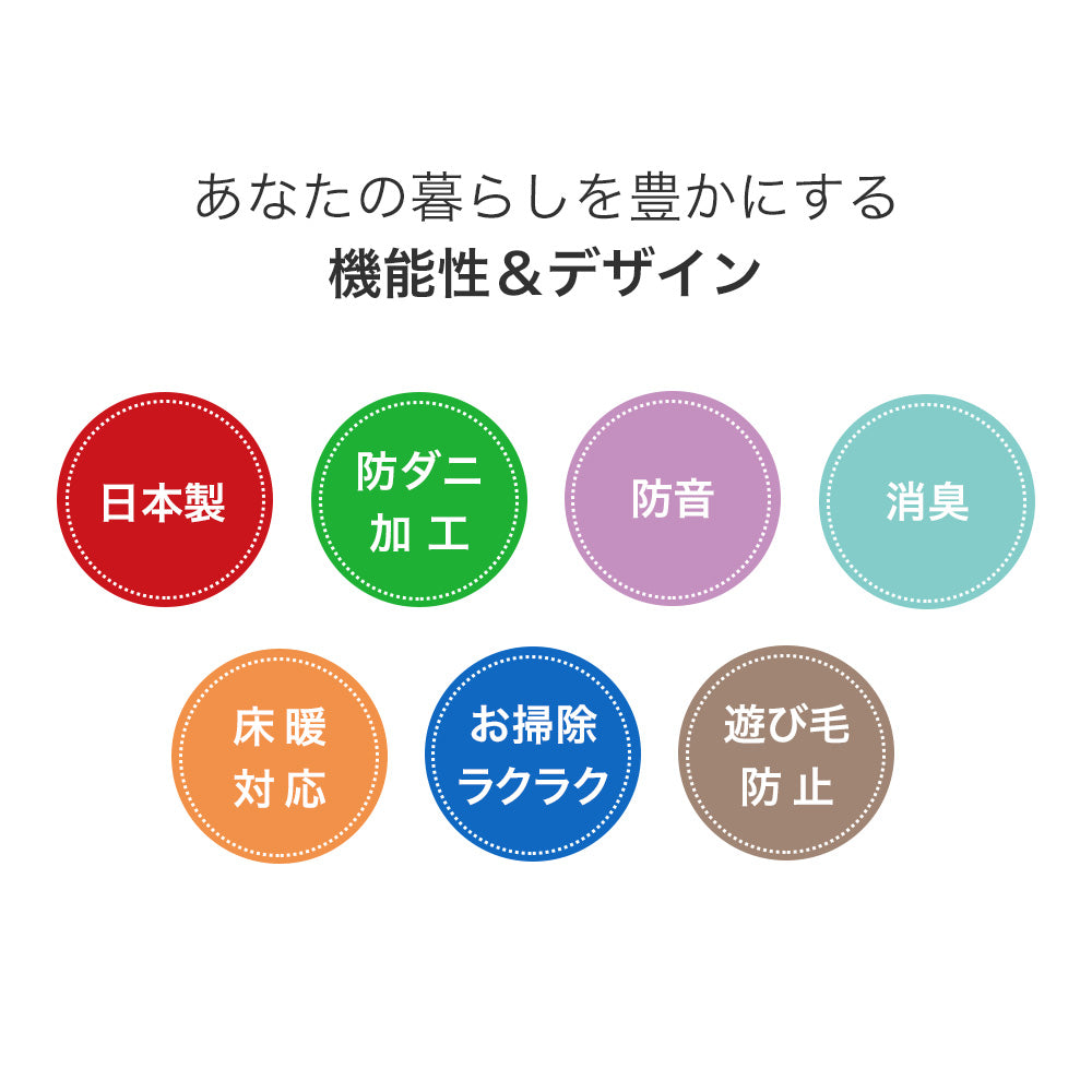 ラグ ラグマット 無地 シンプル 日本製 防ダニ 防音 消臭 床暖房対応 ホットカーペット対応 オールシーズン おしゃれ 北欧 国産シャギーラグ 3サイズ