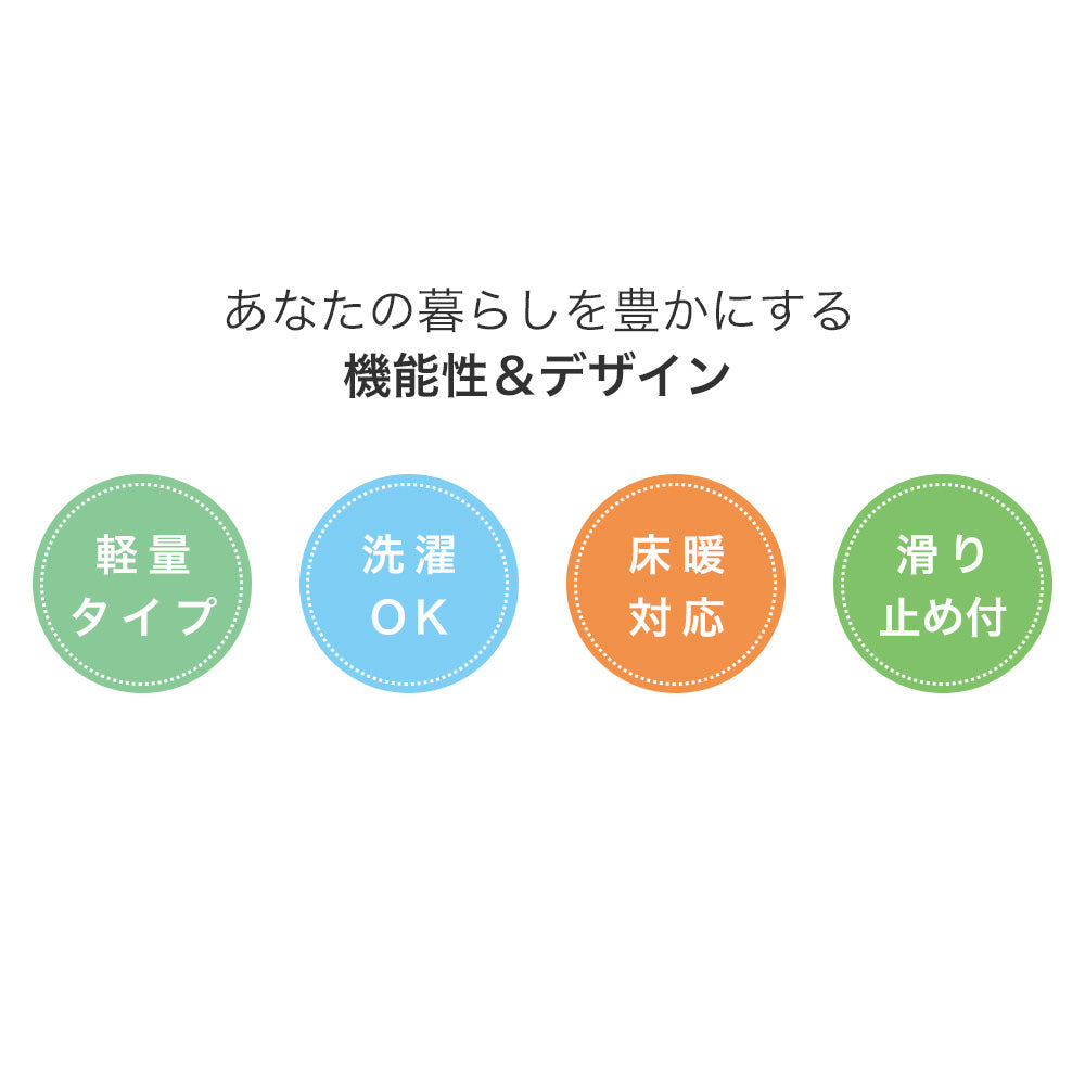 ラグ ラグマット 洗える 滑り止め付き 床暖房対応 ホットカーペット対応 オールシーズン 幾何学模様 北欧 ナチュラル 洗えるラグ 2サイズ