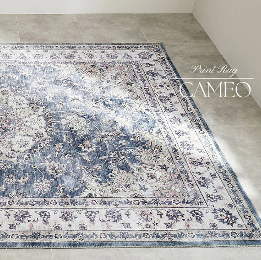 クラシックだけどかわいい!アンティーク絨毯風プリントラグ