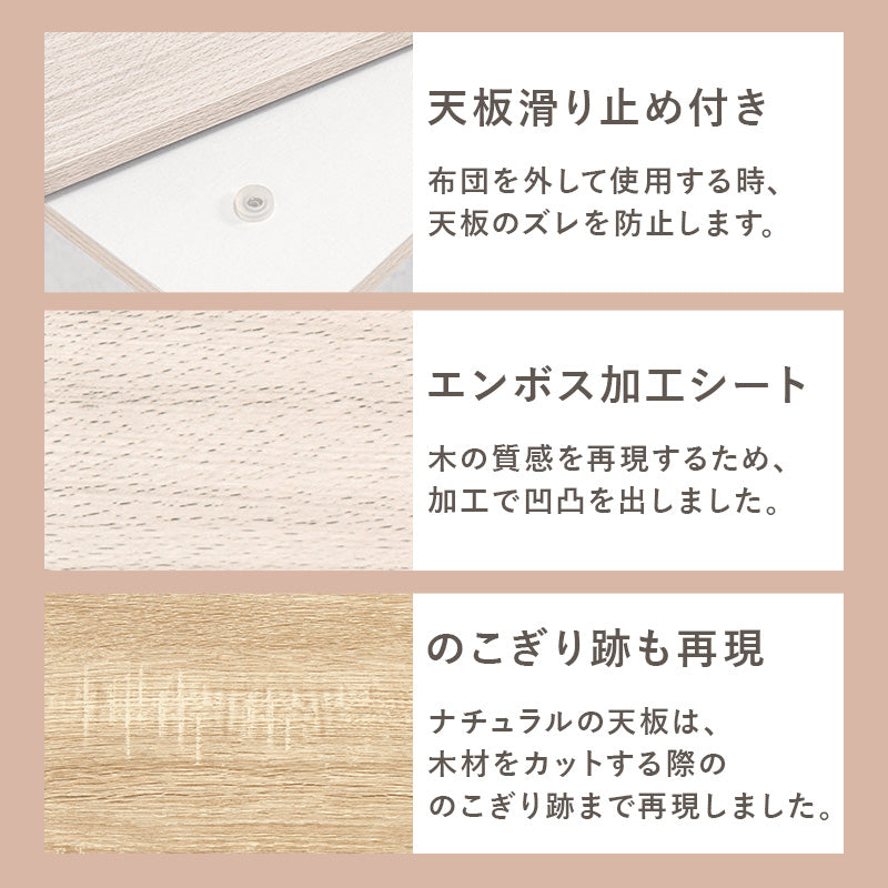 こたつ+掛け布団・敷き布団3点セット 本体巾75cm