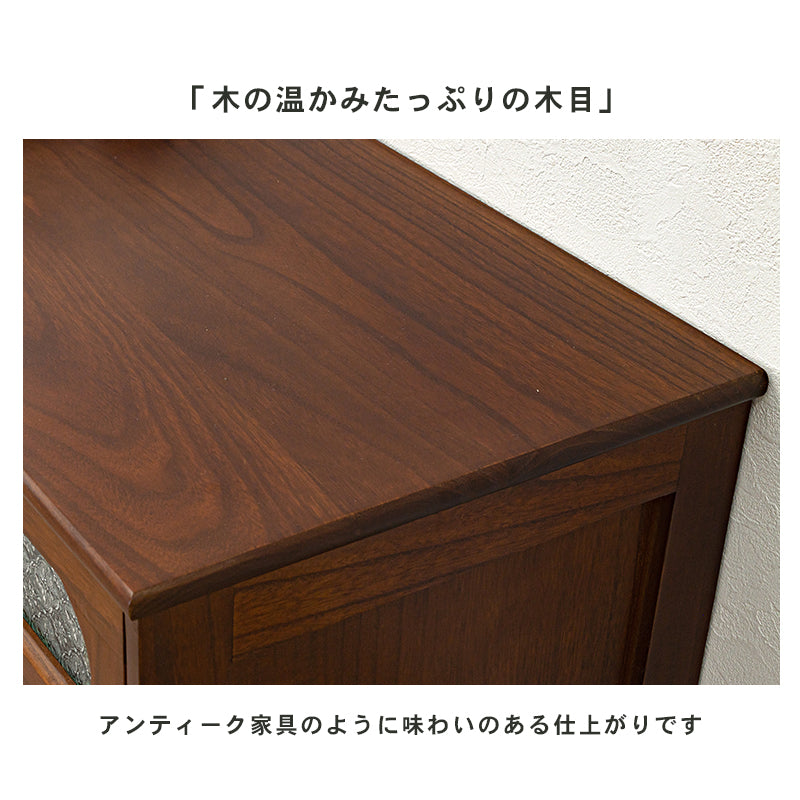 和洋を問わずあらゆるインテリアにマッチする上質感のあるチェスト(ブラウン)(約)幅42×奥行32×高さ78cm
