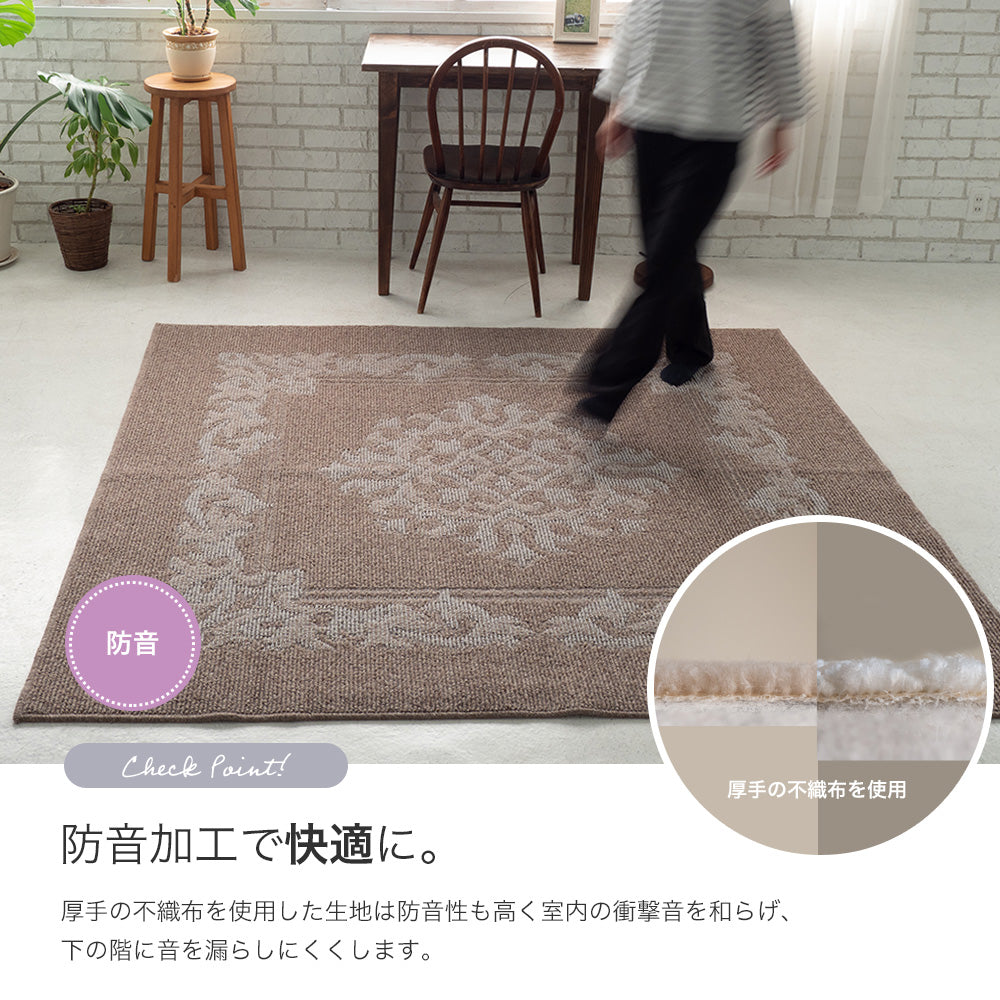ラグ ラグマット ウール クラシック 日本製 防ダニ 防音 床暖房対応 ホットカーペット対応 オールシーズン ナチュラル 北欧 国産ウールラグ 3サイズ