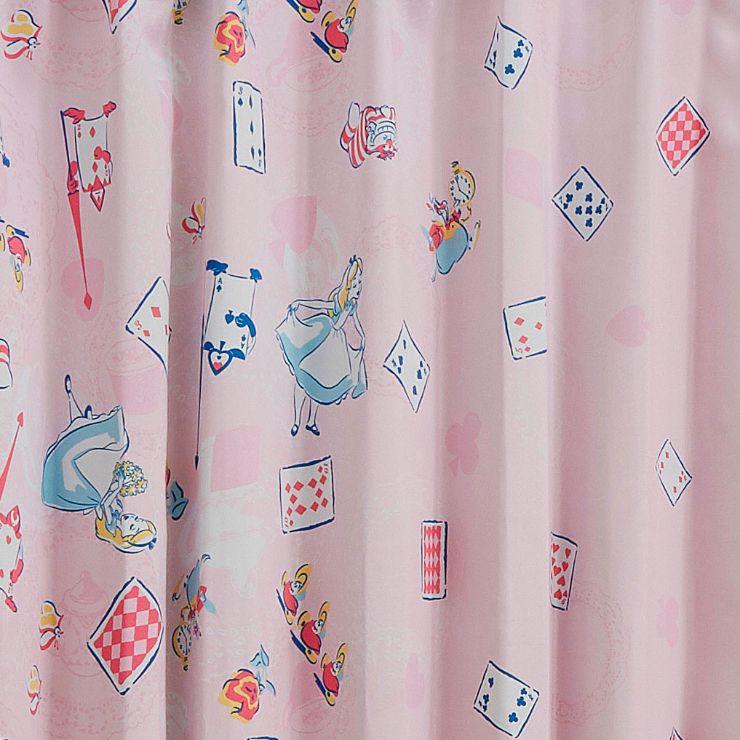 【Disney ディズニー】お部屋がポップでファンシーな空間にかわるふしぎの国のアリス 2級遮光カーテン 2枚組
