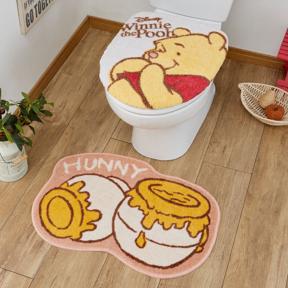 【Disney ディズニー】 くまのプーさん(トイレフタカバー+トイレマット) 2点セット