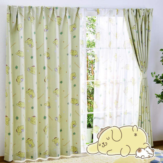 【Sanrio サンリオ】お部屋がキュートでファンシーな空間に大変身するポムポムプリン 2級遮光カーテン 2枚組