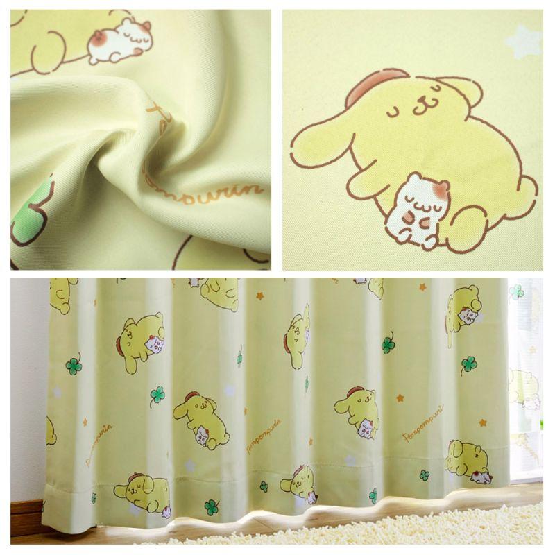 【Sanrio サンリオ】お部屋がキュートでファンシーな空間に大変身するポムポムプリン 2級遮光カーテン 2枚組