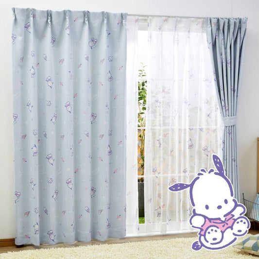 【Sanrio サンリオ】お部屋がキュートでポップな空間に大変身するポチャッコ2級遮光カーテン 2枚組