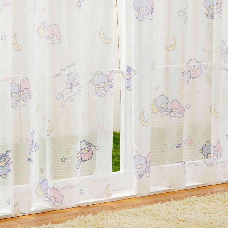 【Sanrio サンリオ】キキララ×ユニコーンのデザインがかわいいレースカーテン 2枚組