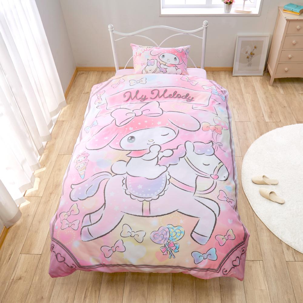 【Sanrio サンリオ】マイメロディふとんカバーセット(布団カバー・シーツ・ピローケース)カバーリング3点セット