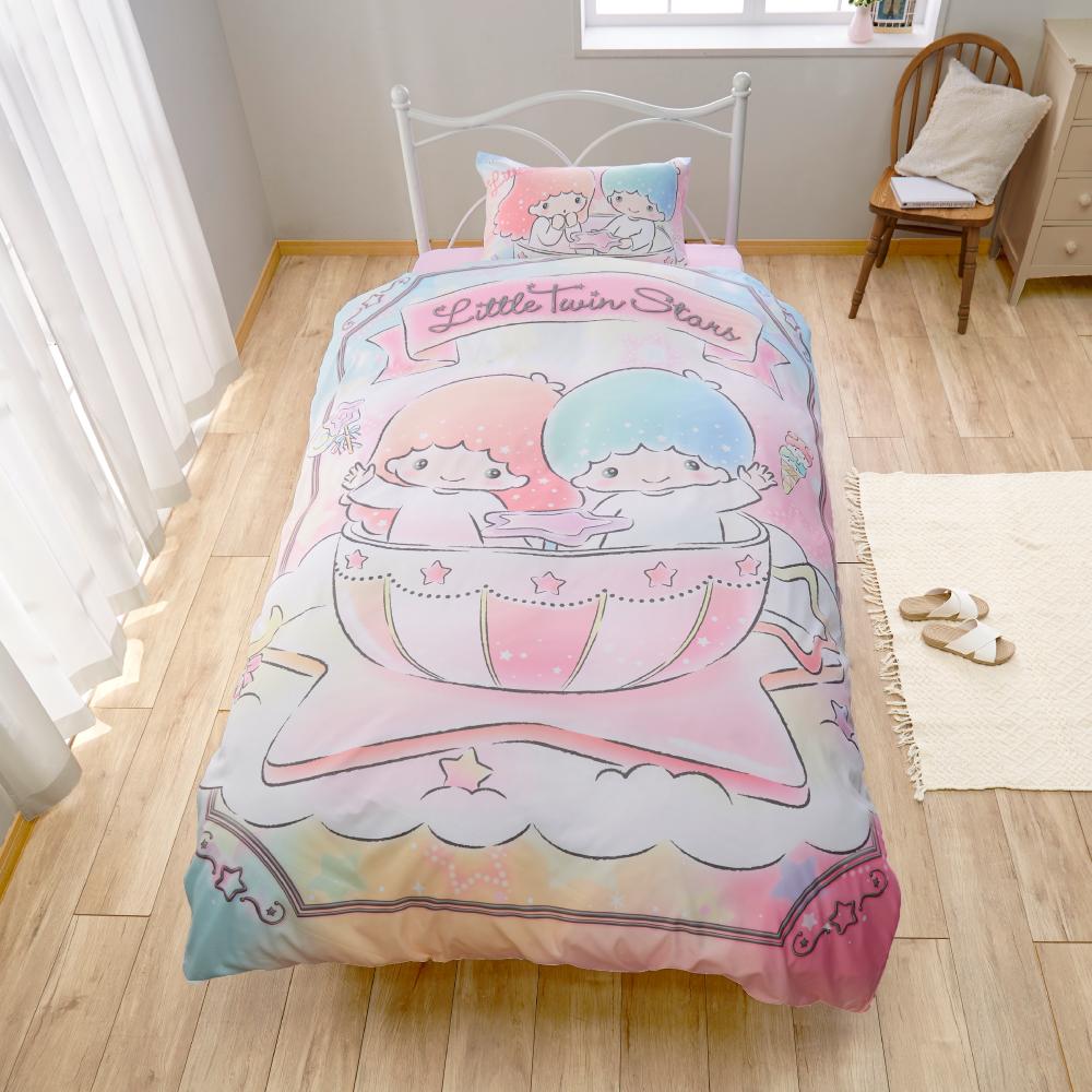 【Sanrio サンリオ】キキララ ふとんカバーセット(布団カバー・シーツ・ピローケース)カバーリング3点セット