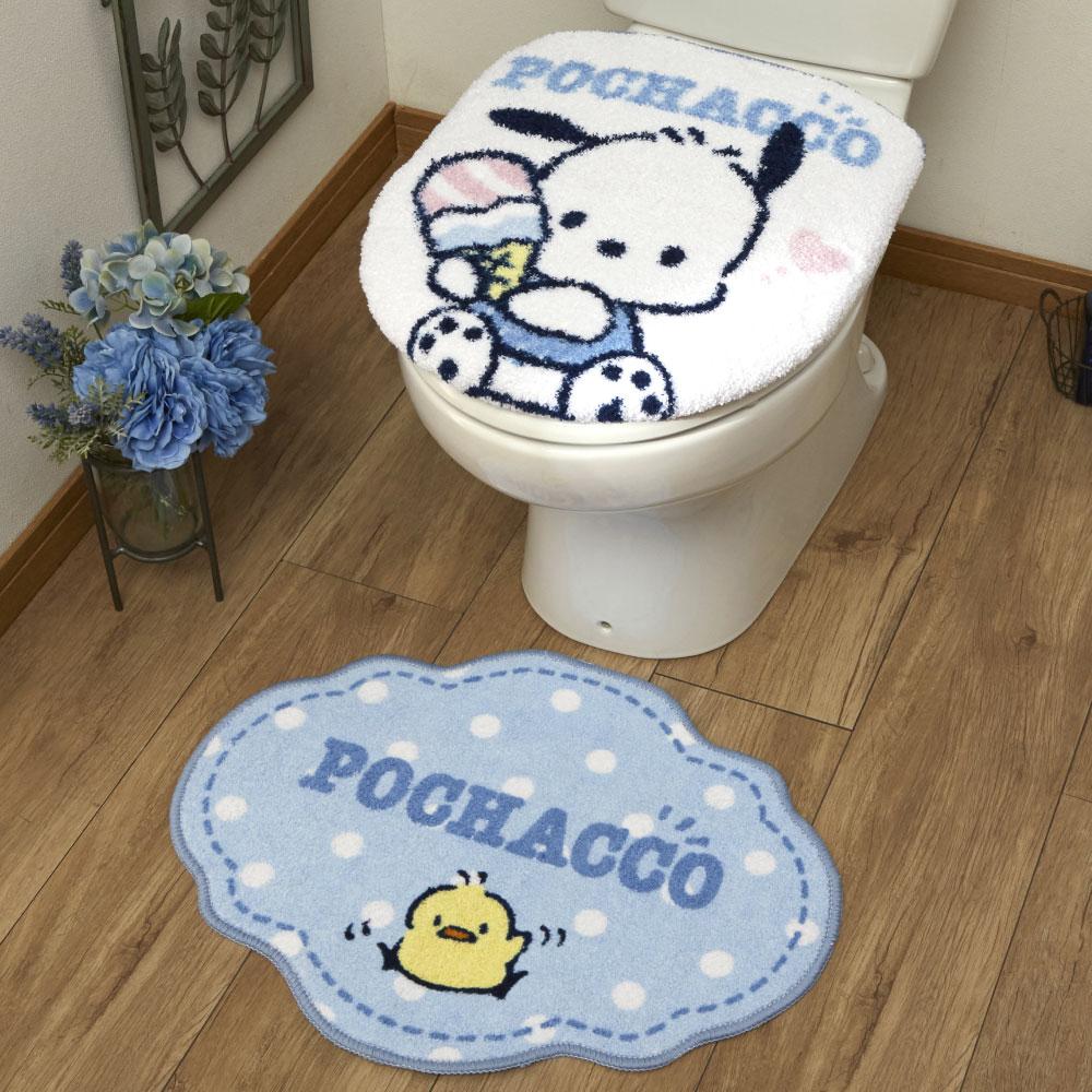 Sanrio サンリオ】ポチャッコのフタカバーとマットのセット！トイレを