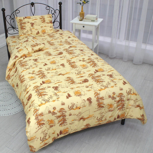 【Disney ディズニー】クラシックプー総柄 ふとんカバーセット(布団カバー・シーツ・ピローケース)カバーリング3点セット (C)Disney Based on the "Winnie the Pooh" works by A.A. Milne and E.H.Shepard.