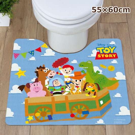 【Disney ディズニー】 トイ・ストーリーのキャラクターたちが描かれたかわいいトイレマット