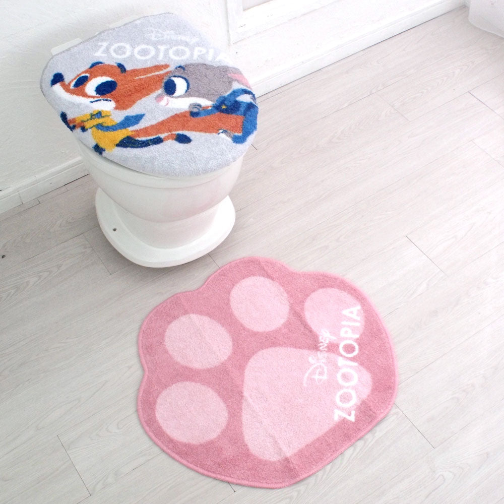 【Disney ディズニー】ズートピアトイレタリー(トイレフタカバー+トイレマット) 2点セット
