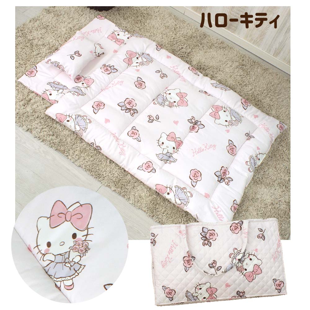 【Sanrio サンリオ】ハローキティ シナモロール お昼寝布団4点セット (保育園 ・ 幼稚園お昼寝用 )