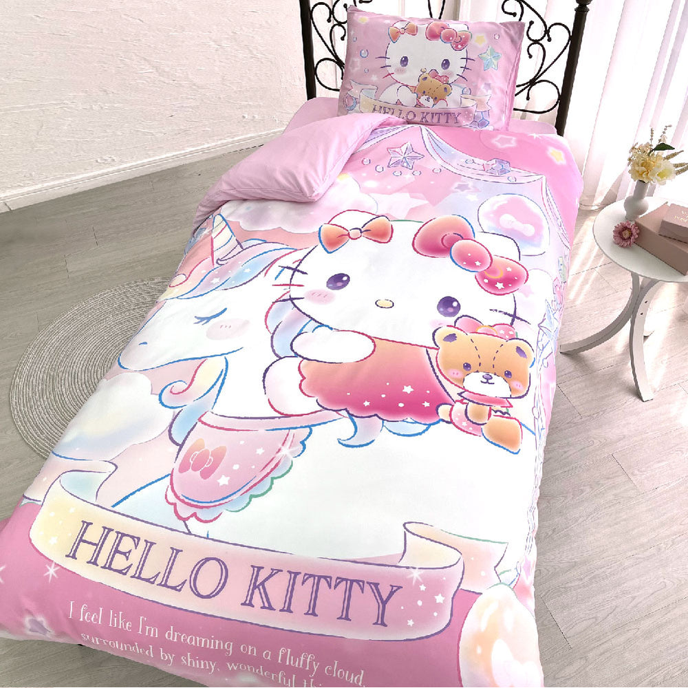 【Sanrio サンリオ】ハローキティ ふとんカバーセット(布団カバー・シーツ・ピローケース)カバーリング3点セットのコピー
