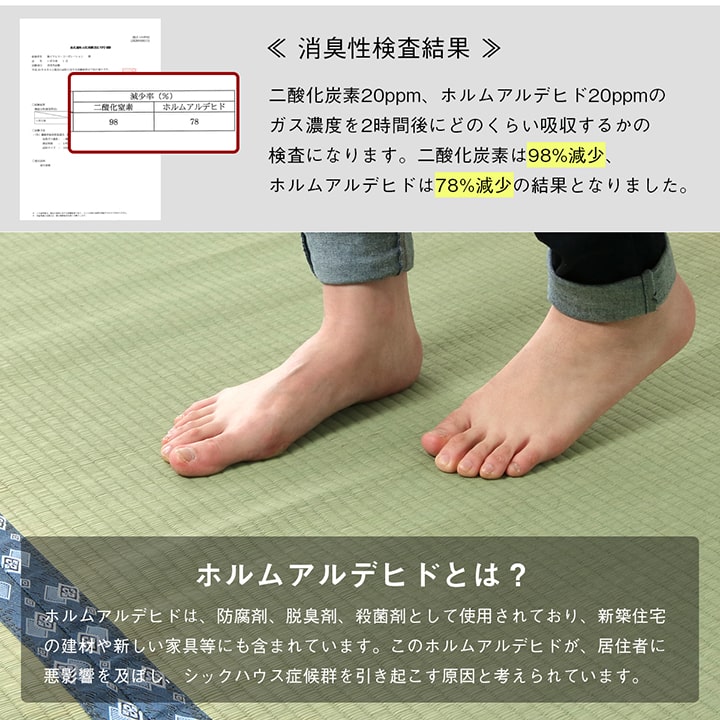 純国産い草使用のはっ水加工付き 双目織 い草上敷きカーペット 対応サイズ:江戸間・本間・ 三六間