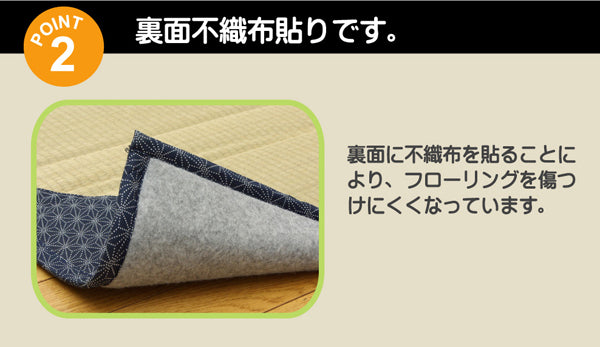 ふっくらウレタン6mm入りのい草上敷きカーペット FXふくろう