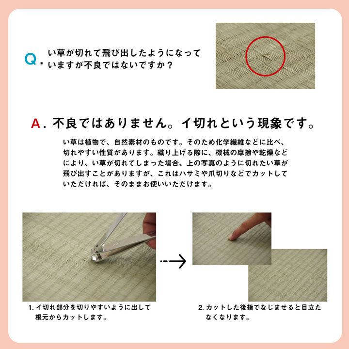 小林製薬のKOBA-GUARDを使用した制菌・抗菌・防臭・消臭機能付き い草上敷きカーペット