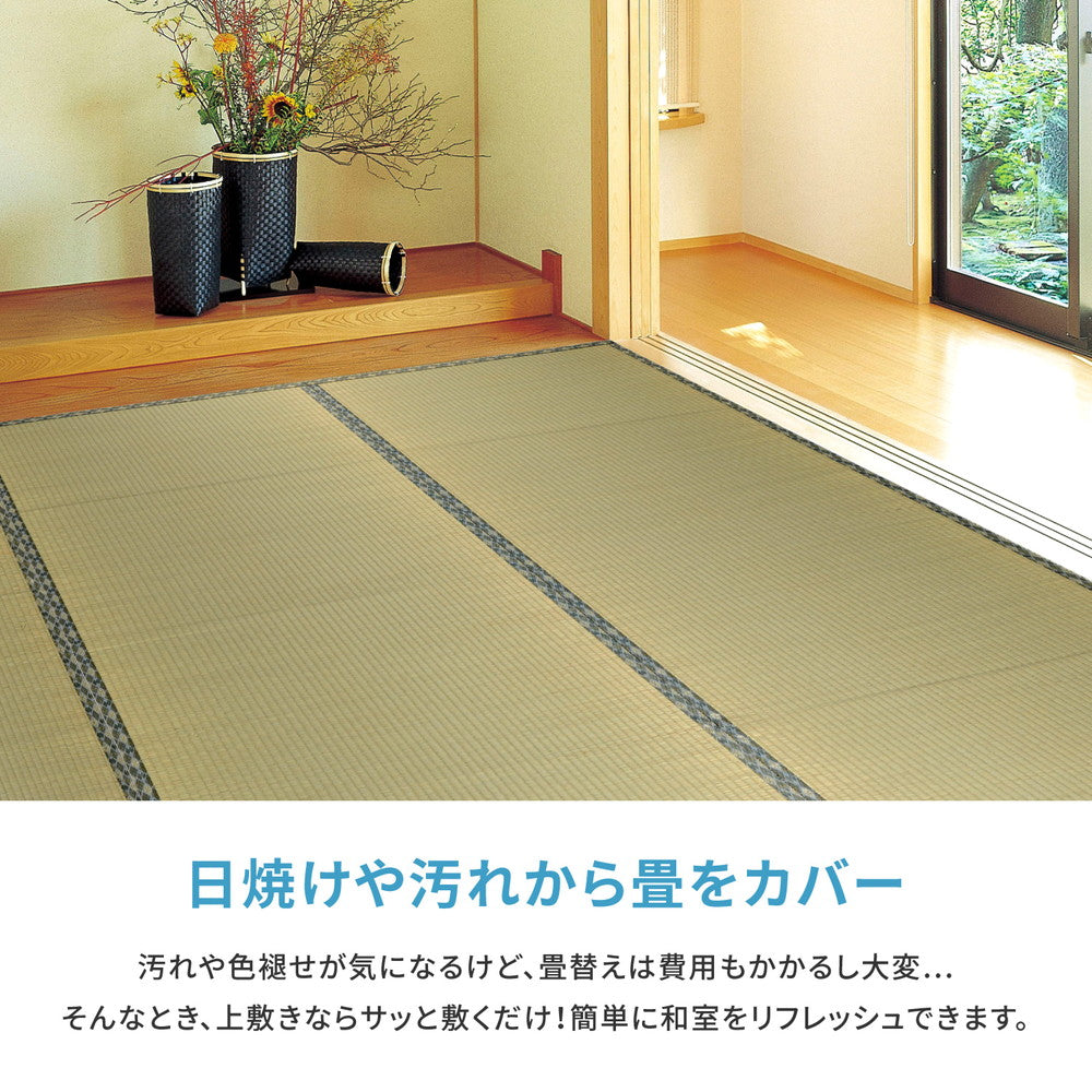 抗カビ・消臭効果のある撥水加工を施した引目織のい草上敷き 白馬(はくば) 対応サイズ:61間